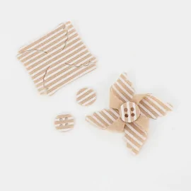 Savings Kit 12 Pinwheels In soft felt Model 2 - Mini Stripe Print