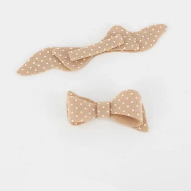 Spaarset 9 strikken in Dun Vilt Model 14 - Mini Polka Dot Print om in elkaar te zetten