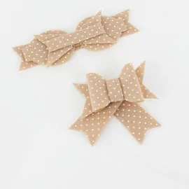 Kit d’épargne 6 noeuds en tissu feutrine modèle 11 - Mini impression à pois à assembler