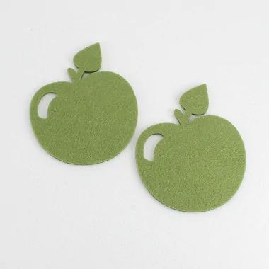 2 Coasters In felt Model 19 - Customizable