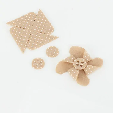 Kit de Ahorro 12 Molinetes En tela de fieltro Modelo 6 - Mini Estampado de Lunares