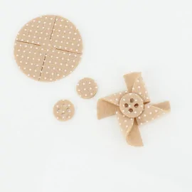 Savings Kit 12 Pinwheels In soft felt Model 5 - Mini Polka Dot Print