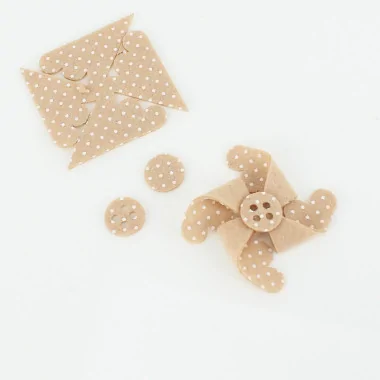 Kit de Ahorro 12 Molinetes En tela de fieltro Model 3 - Mini Estampado de Lunares