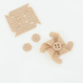 Kit de Ahorro 12 Molinetes En tela de fieltro Model 3 - Mini Estampado de Lunares