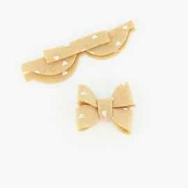 10 Fiocchetti in pannolenci mod. 16 - stampa cuori da assemblare|IDEEINFELTRO.COM
