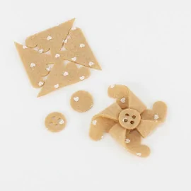 12 Girandole in pannolenci mod. 3 - stampa cuori da assemblare|IDEEINFELTRO.COM