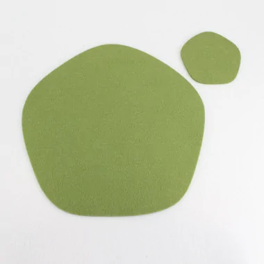 Set of 2 Placemats + 2 Coasters In felt Mod 6 - Customizable