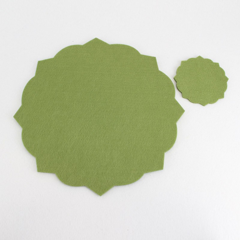 Set of 2 Placemats + 2 Coasters In felt Mod 4 - Customizable