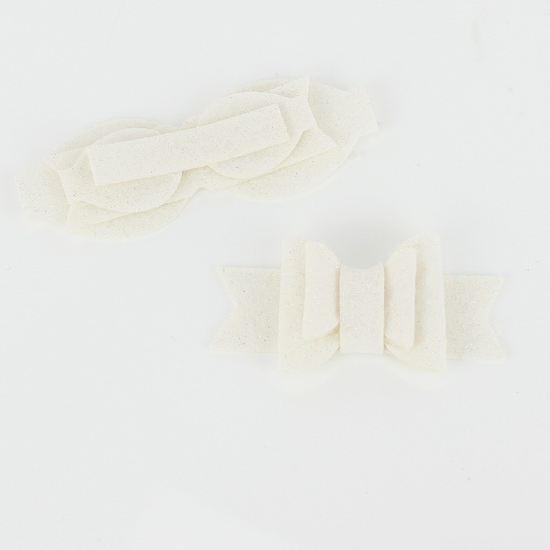 Kit Ahorro 6 Lazos En tela de fieltro Modelo 10 - Purpurina Para Montar