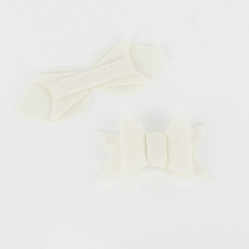 8 Fiocchetti in pannolenci mod. 9 - glitter da assemblare|IDEEINFELTRO.COM