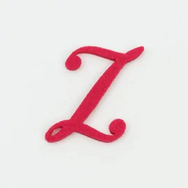 Buchstabe "Z" in farbigem bastelfilz - kursiver Großbuchstabe|IDEEINFELTRO.COM