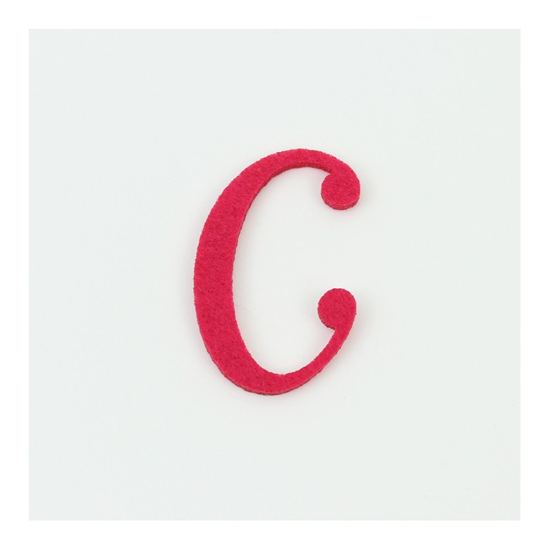 Lettera "c" in feltro colorato - corsivo maiuscolo|IDEEINFELTRO.COM