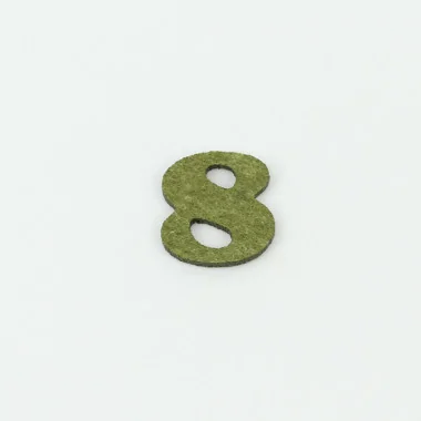 Numéro 8 dans feutrine et tissu feutrine coloré