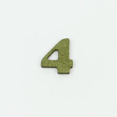 Nummer 4 in Vilt en Dun Vilt kleurrijk