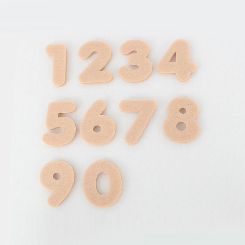 Set van 250 mininummers in Vilt - lettertype 2
