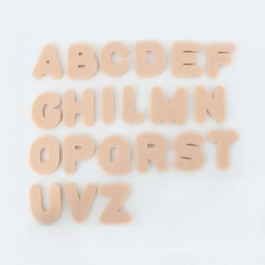 Set of 250 Mini Letters In felt Capital Letters - Font 4 2