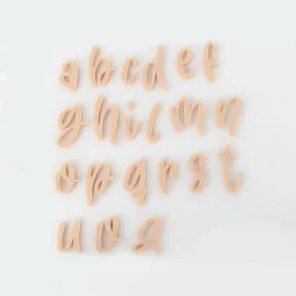 Set of 26 Lowercase Cursive felt Letters - Font 8