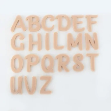 Set van 26 letters in Vilt blokletters - lettertype 1 2