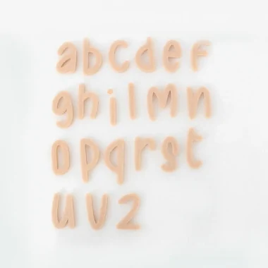 Set van 26 letters in Vilt kleine blokletters - lettertype 3 2