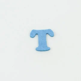 Letter T in Vilt en gekleurde Dun Vilt