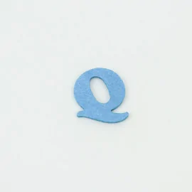 Lettre Q en feutrine et tissu feutrine coloré