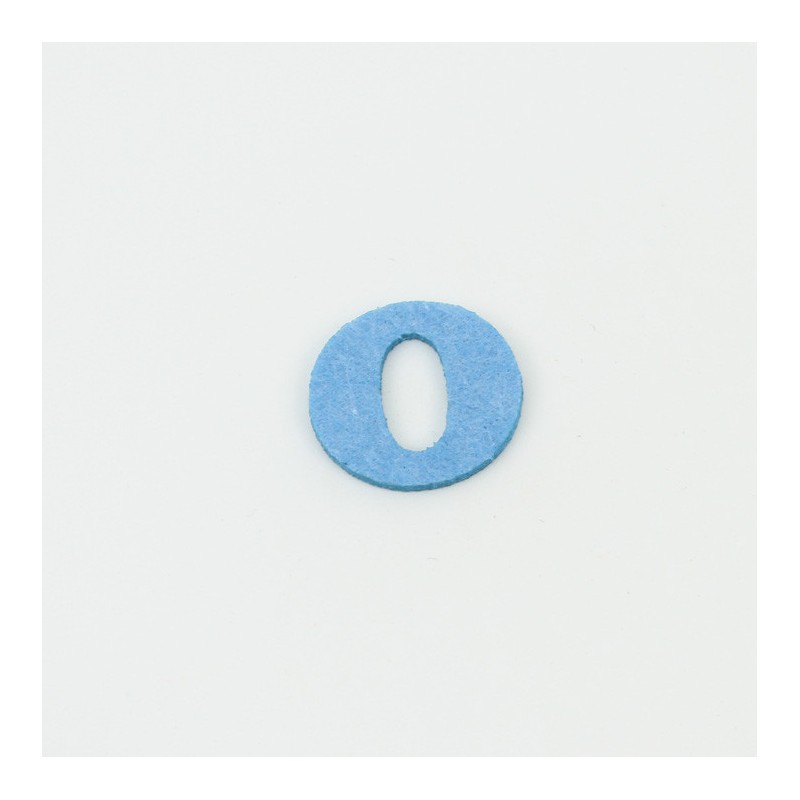 Letter O in felt and colored soft felt