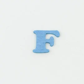 Letter F in Vilt en gekleurde Dun Vilt