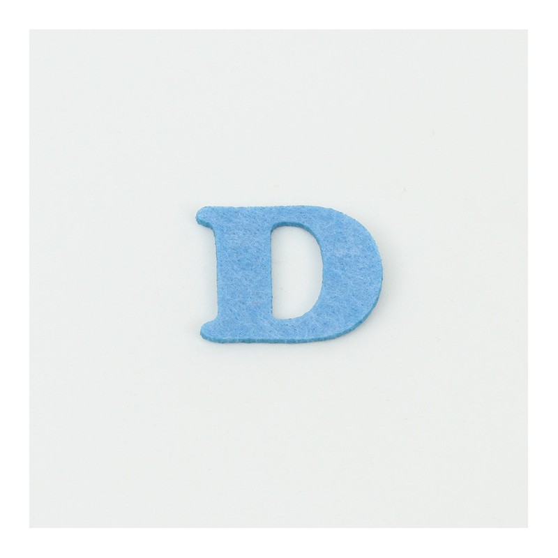 Letter D in Vilt en gekleurde Dun Vilt