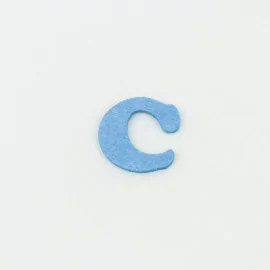 Lettera "c" in feltro colorato - maiuscolo|IDEEINFELTRO.COM