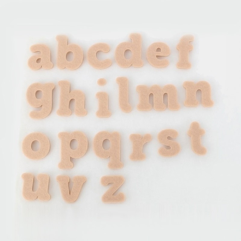Lettera in feltro stampatello minuscolo - font 2|IDEEINFELTRO.COM