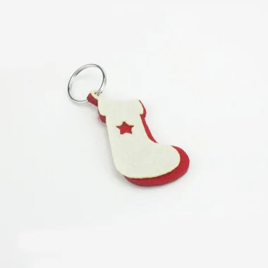 Vente en ligne 15 porte-clés de Noël en feutrine et tissu feutrine - Bas de Noël