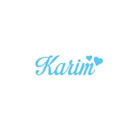 Custom felt name - karim