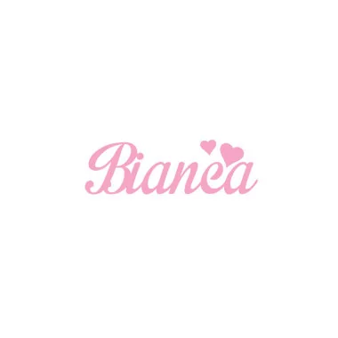 Custom felt name - white