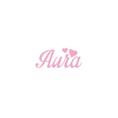 Custom felt name - aura