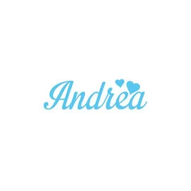 Nome in feltro personalizzato - andrea|IDEEINFELTRO.COM