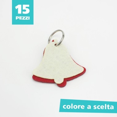 15 CHRISTMAS KEY RING IN FELT AND PANNOLENCI - BELL