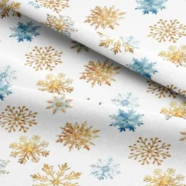 Pannolenci e feltro stampa natale - fiocchi di neve cod.313|IDEEINFELTRO.COM
