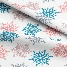 Pannolenci e feltro stampa natale - fiocchi di neve cod.321|IDEEINFELTRO.COM
