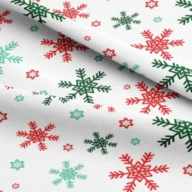 Dun vilt en vilt kerst afdrukken - sneeuwvlokken kabeljauw.325