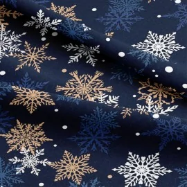 Dun vilt en vilt kerst afdrukken - sneeuwvlokken kabeljauw.333