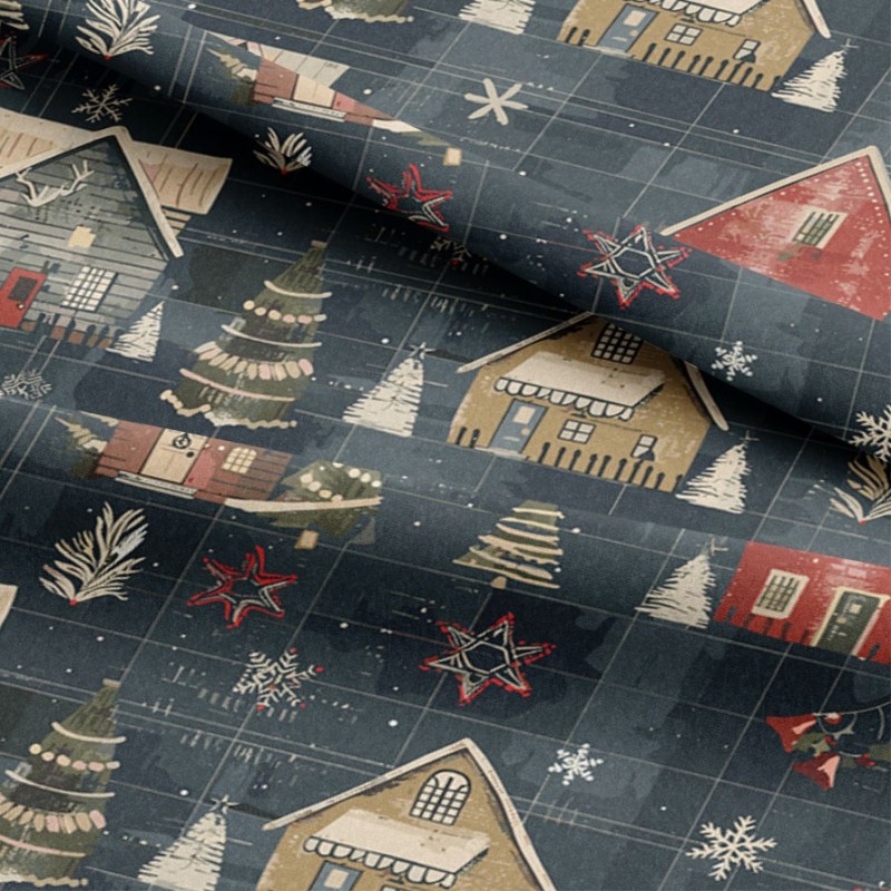 Panneau en feutrine O tissu feutrine lumières de Noël Mod.6