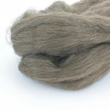 BROWN CARDED WOOL 50 g