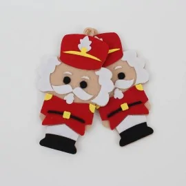 12 Adornos Navideños - Abeto - En fieltro mod. 4
