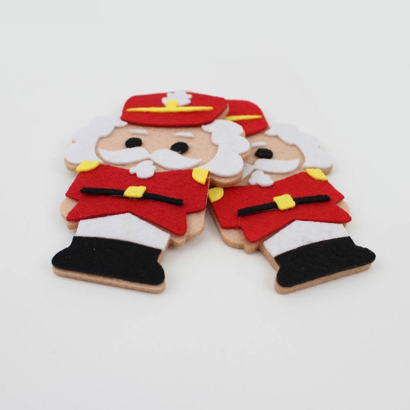 12 Adornos Navideños - Abeto - En fieltro mod. 4