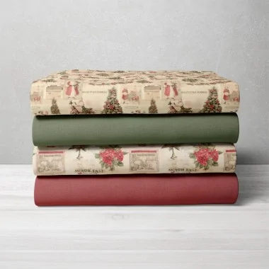 Soft felt fantasy 45x70 cm "christmas vintage" savings kit 4 panels