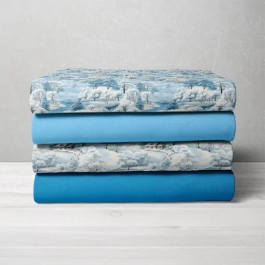 Soft felt fantasia 45x70 cm "snowy landscape" savings kit 4 panels