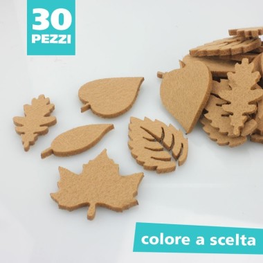 TEMPLATE KIT IN FELT MIX LEAVES - SIZE OF YOUR CHOICE