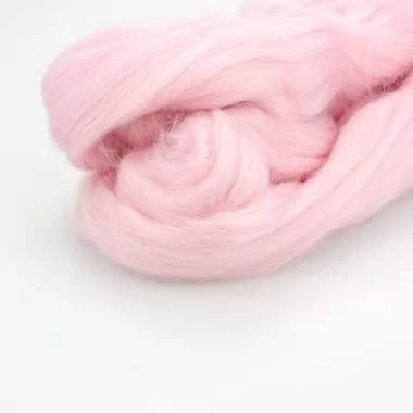 PINK CARDED WOOL 50 g