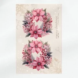 Couronne de noël mod. 16 - tissu feutrine panneau à découper et à assembler