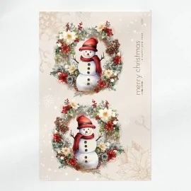 Kerstkrans mod. 28 - dun vilt te snijden en te monteren paneel
